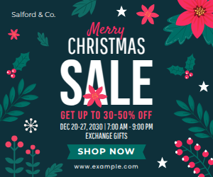 Christmas Medium rectangle ad template