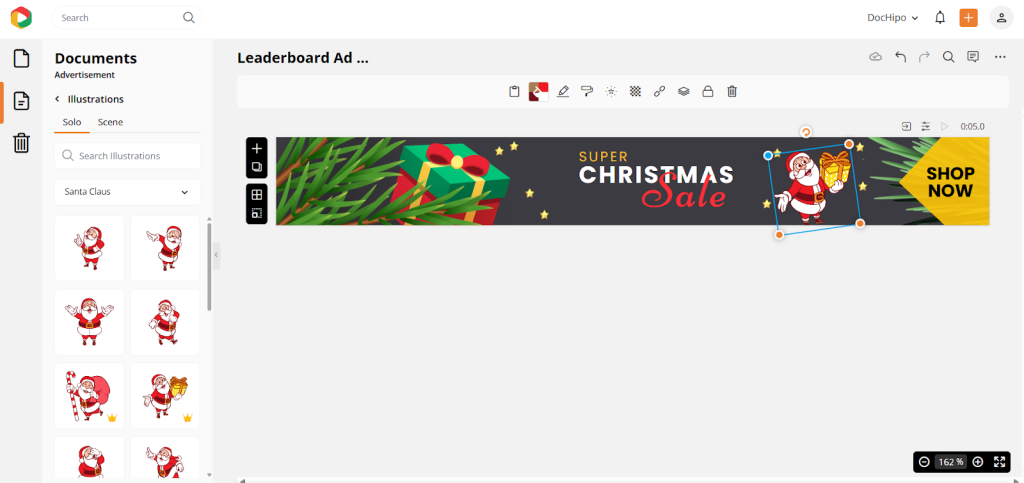 Arrange and Resize the Illustration in the DocHipo Editor