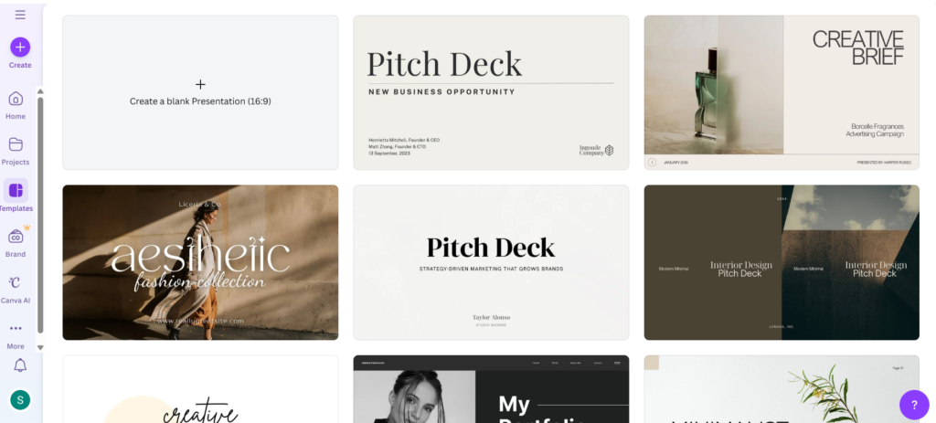 Canva templates