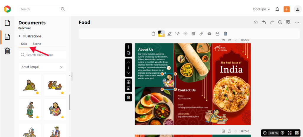 Canva vs Google Slides vs DocHipo: Design assets 