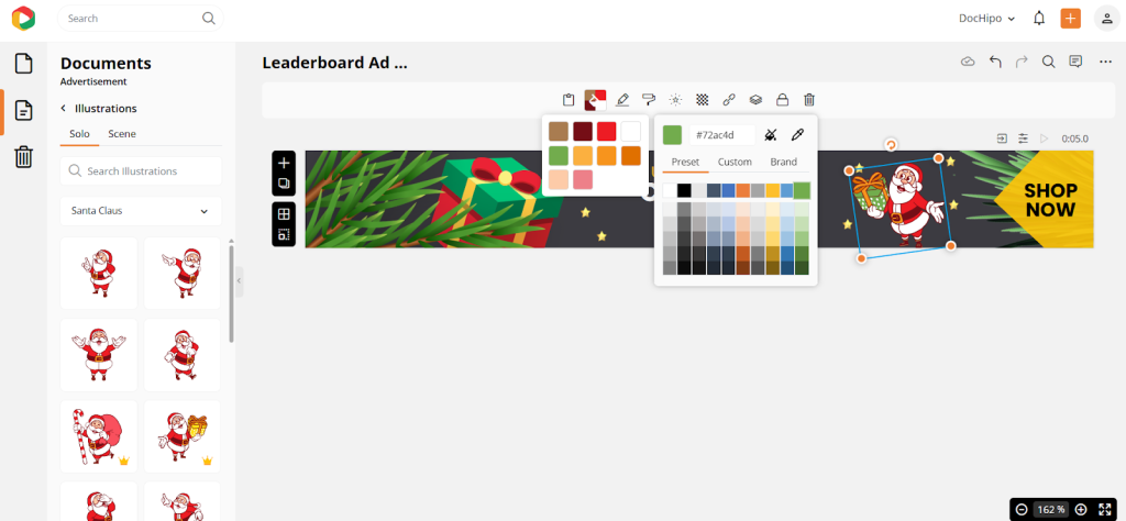 Change colors of your Christmas vector graphics according to your design