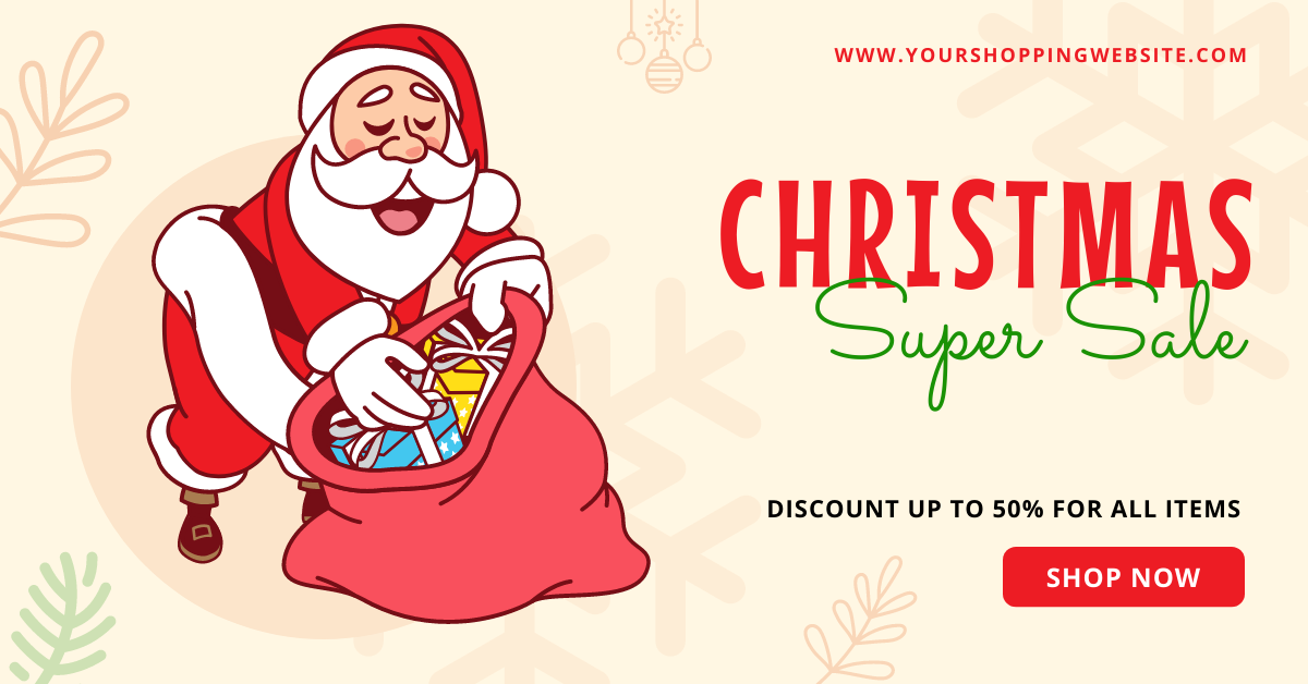 DocHipo Christmas Facebook Ad with Santa Clause Illutration