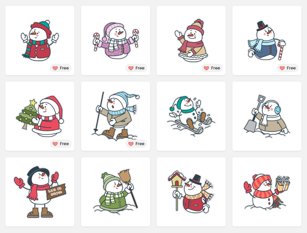 DocHipo Snowman stickers
