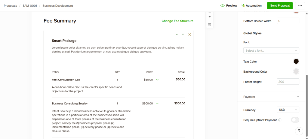 Bonsai Best Proposal software