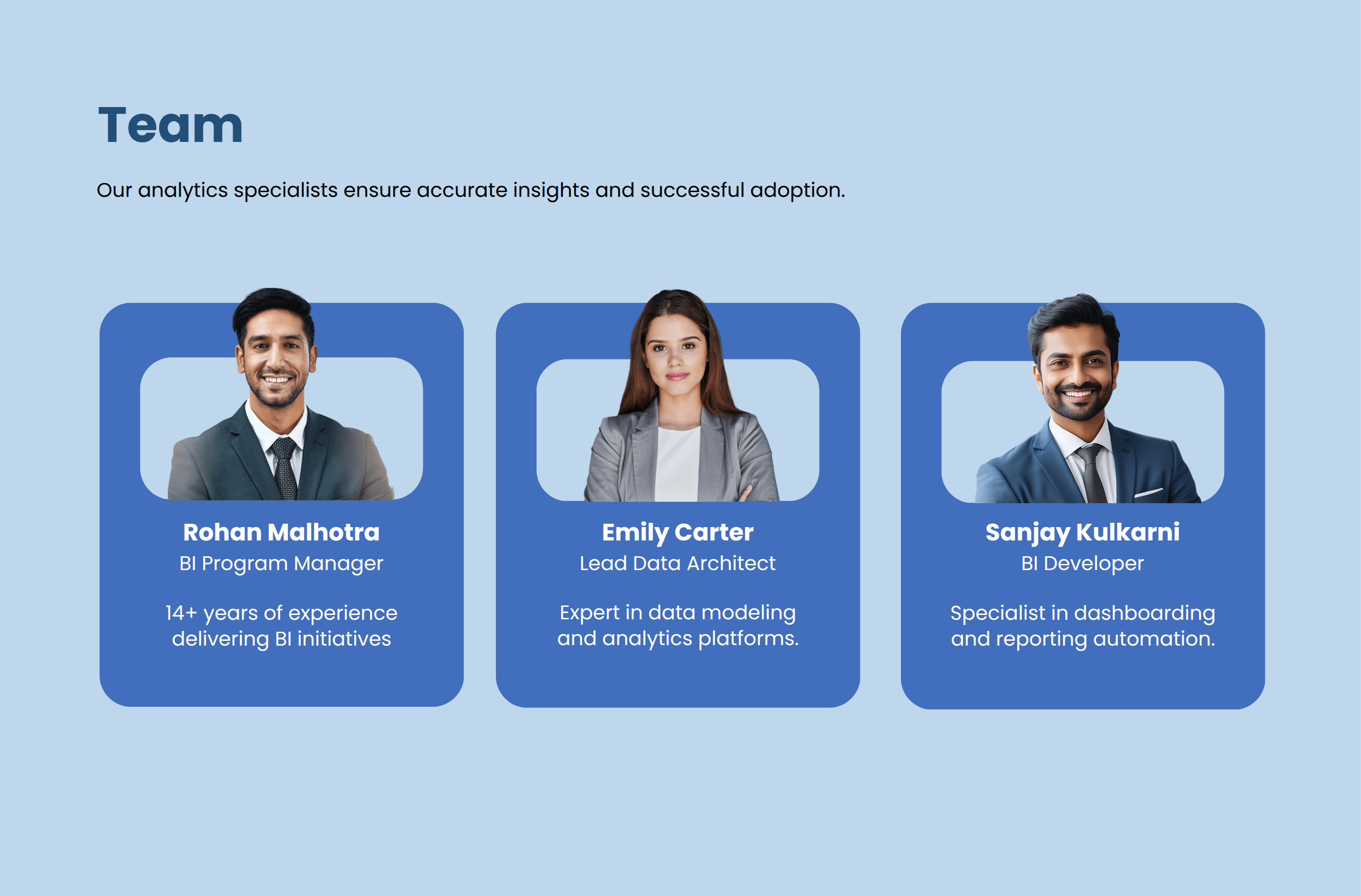 Business Intelligence Reporting Proposal Resource block