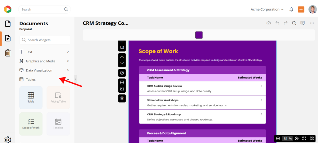 consulting proposal scope of work