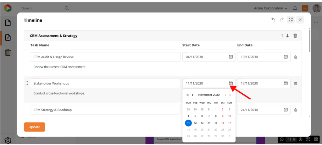 consulting proposal project timeline