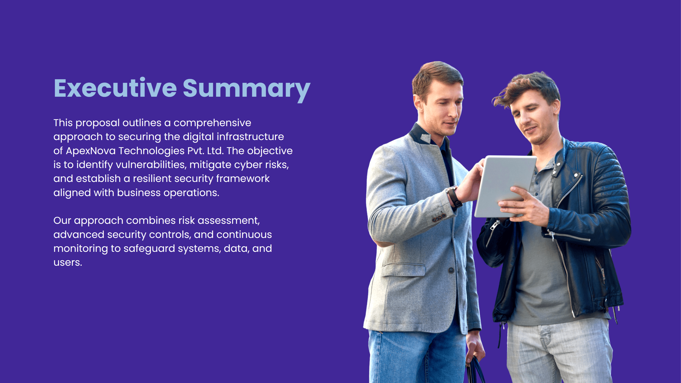 Cybersecurity Services Proposal Template Executive Summary