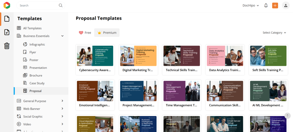 DocHipo proposal templates: Proposify vs PandaDoc vs DocHipo
