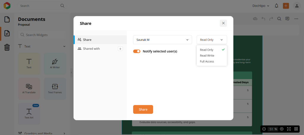 DocHipo real-time collaboration features