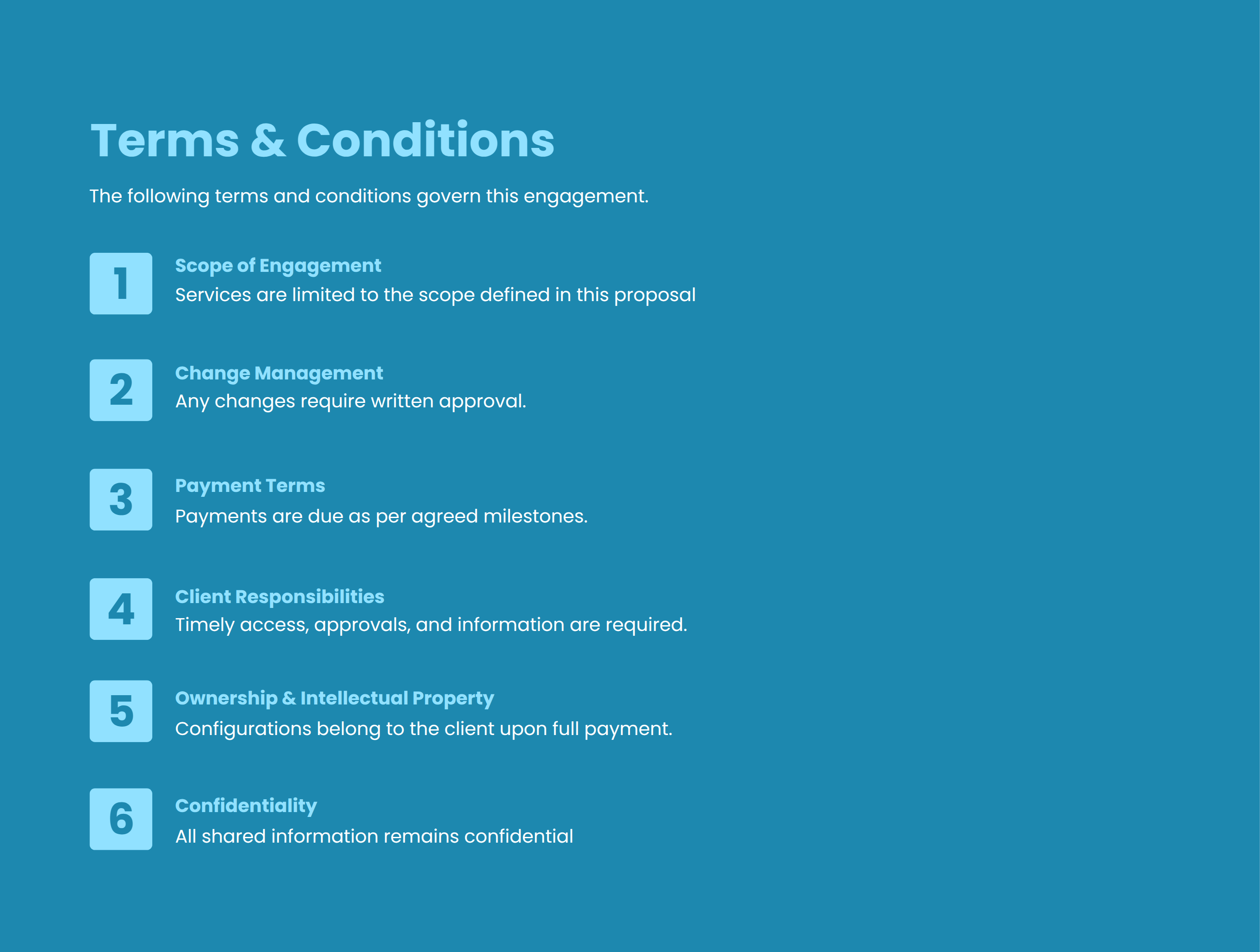 Email Server Setup Proposal Project terms conditions