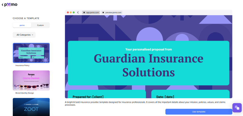 pxmo templates