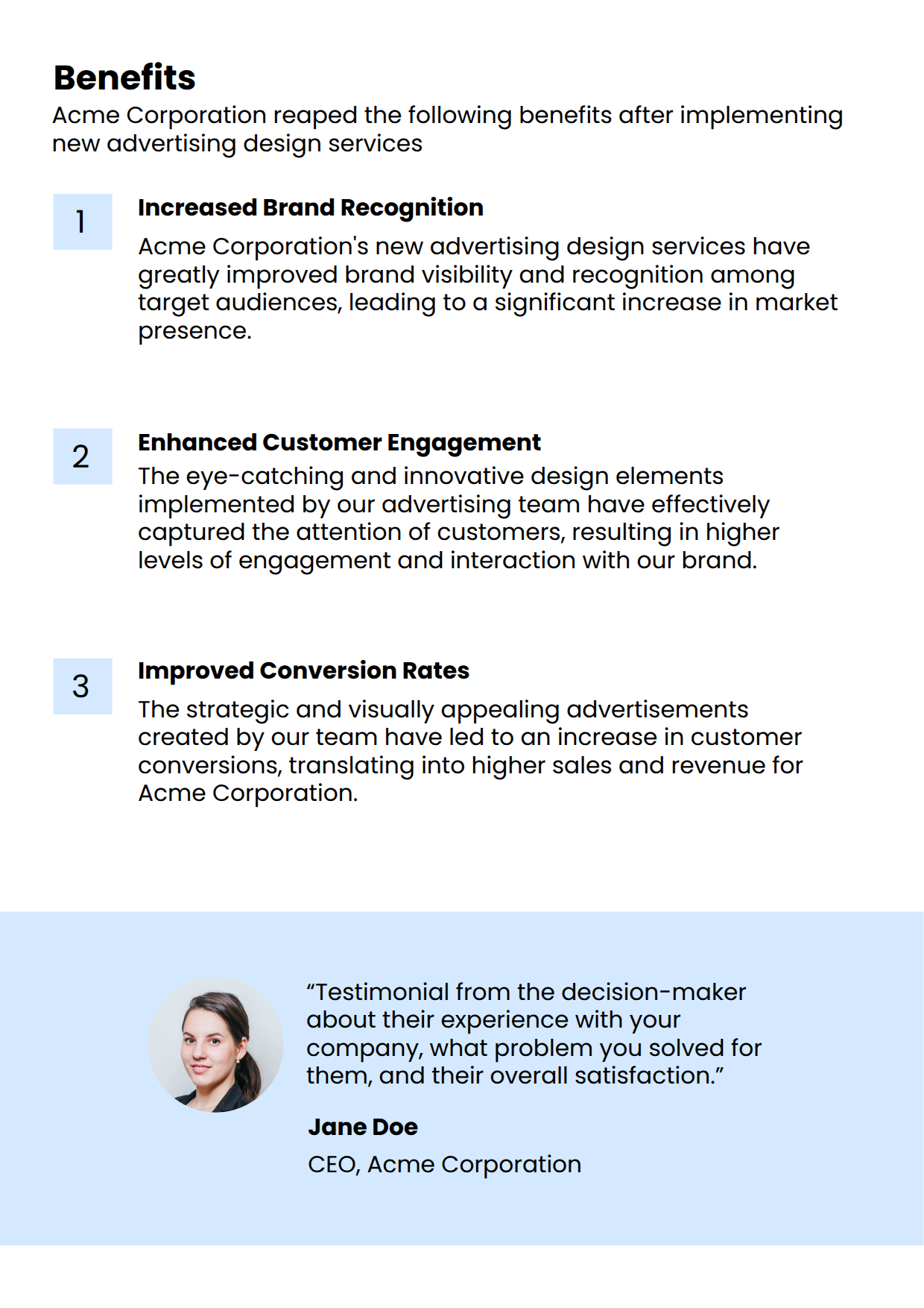 Ad Design Case Study Example Key Benefits