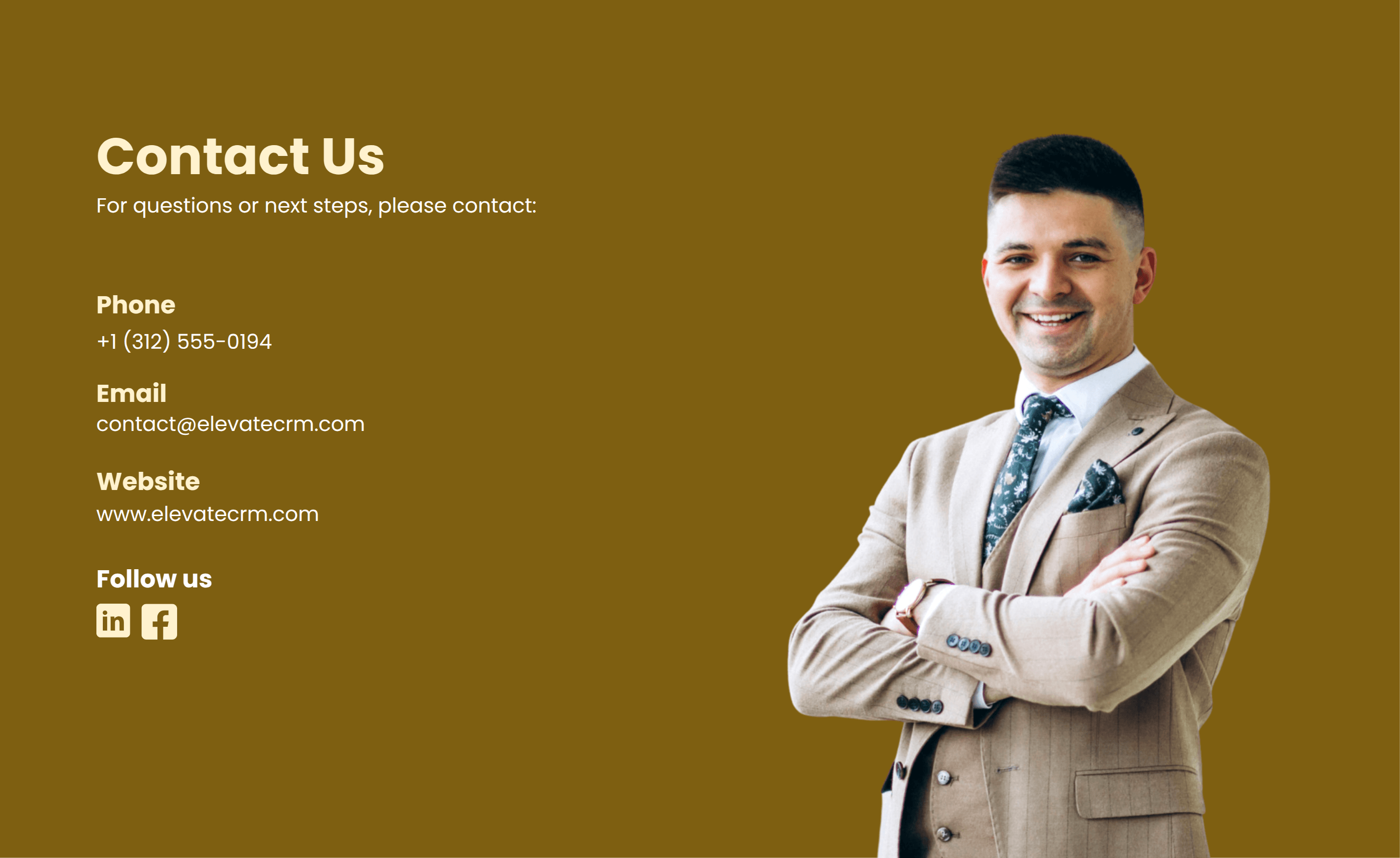 CRM Implementation Proposal Contact Slide