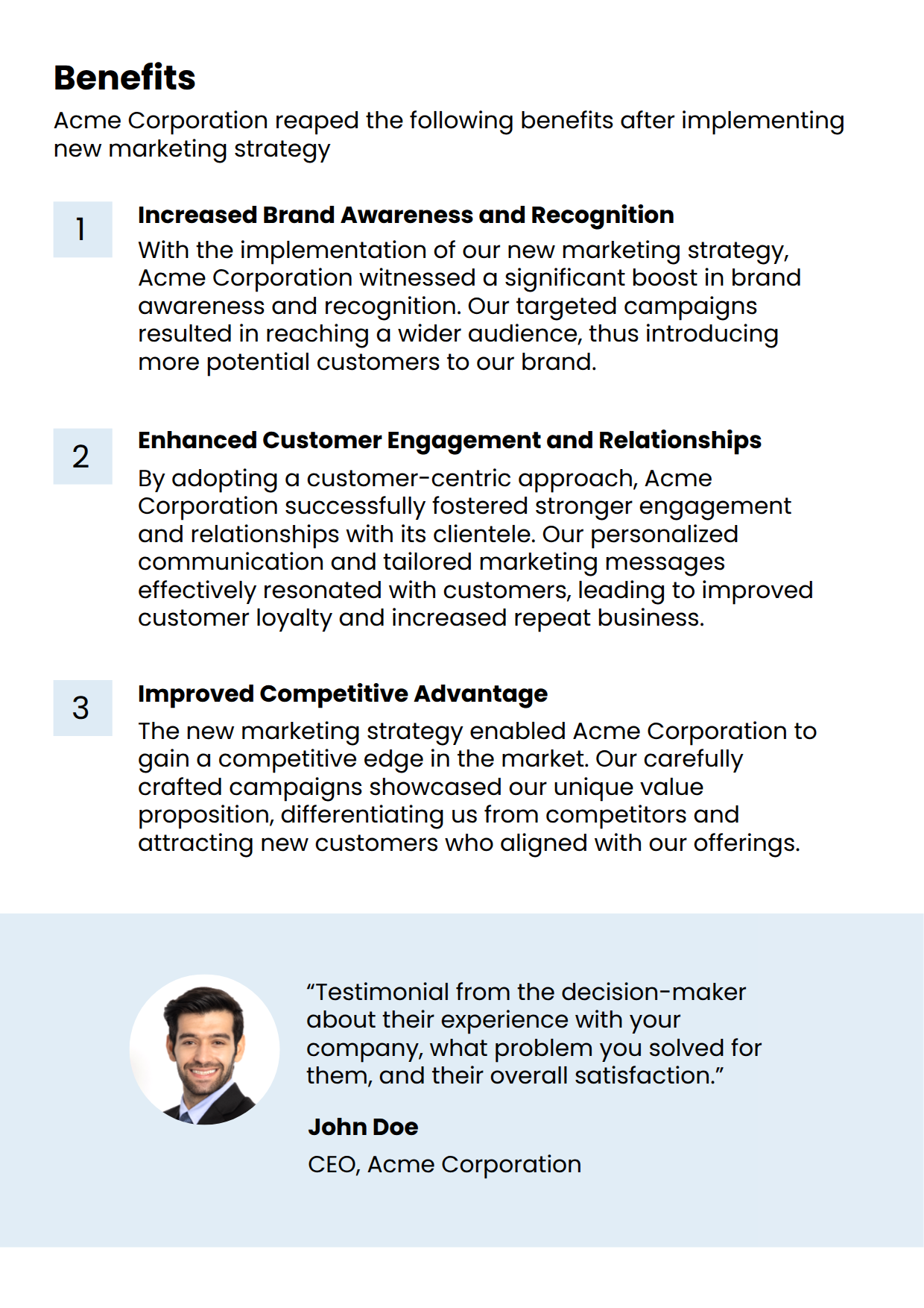 Case Study B2B Marketing Key Benefits