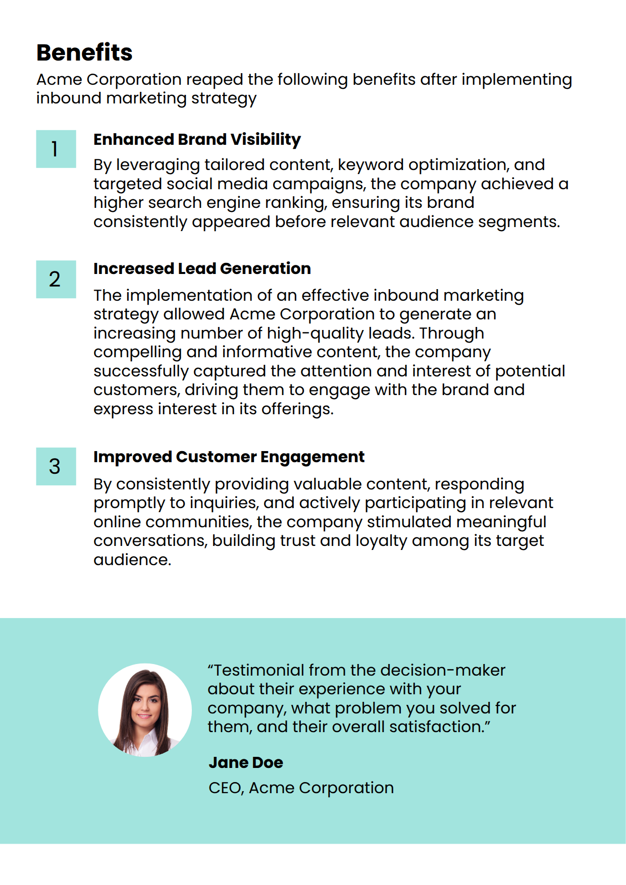 Case Study Example of Inbound Marketing Key Benefits