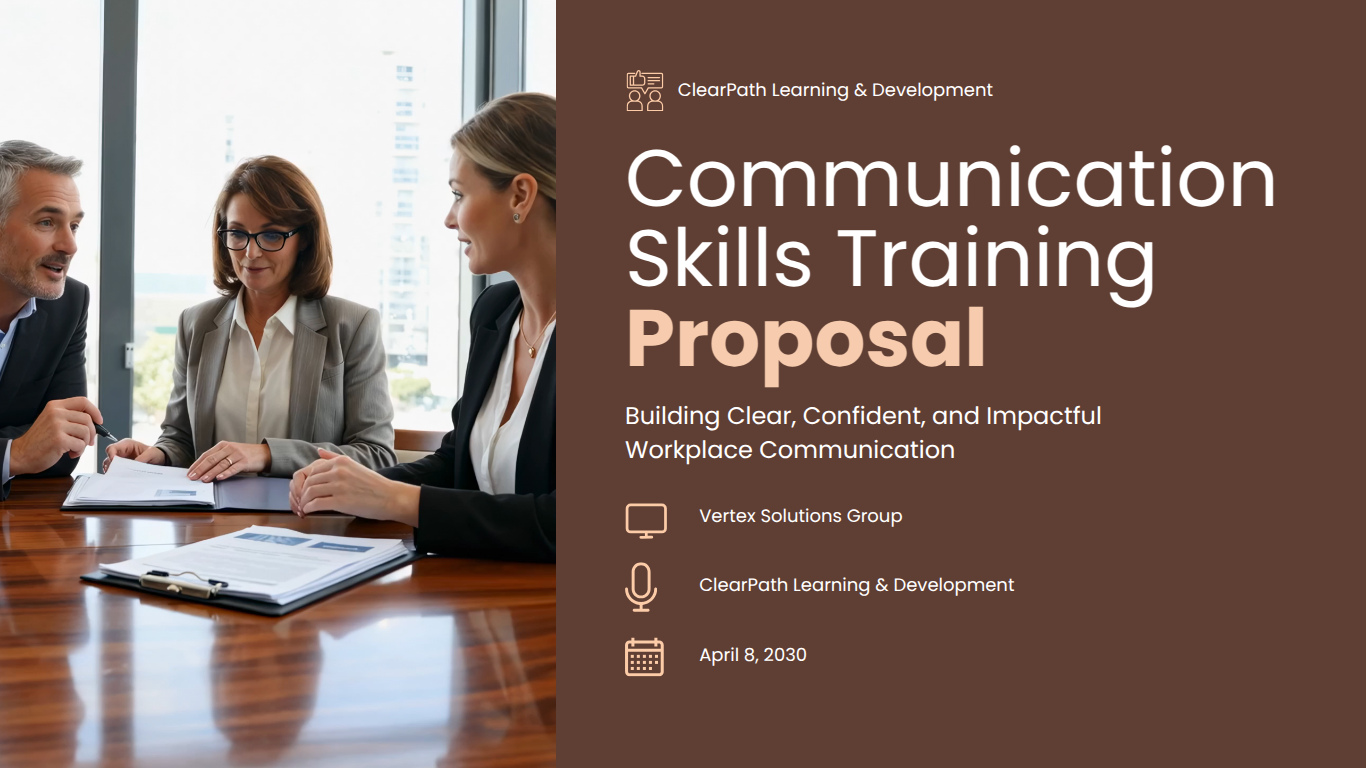 Communication skills training proposal template