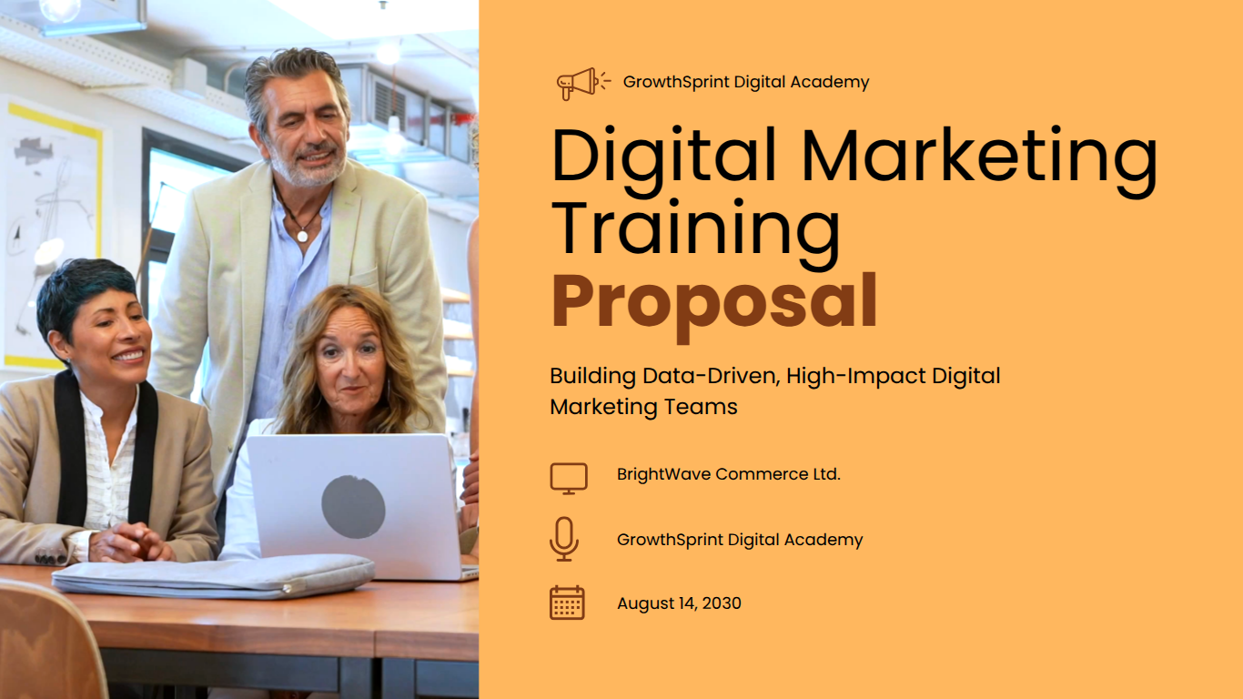Digital marketing training proposal template