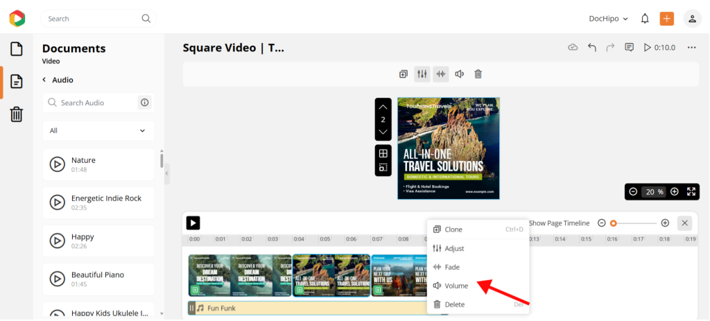 Adding audio clip to travel video Adding audio clip to travel video