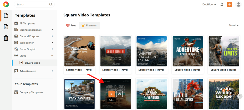 DocHipo travel video templates DocHipo travel video templates
