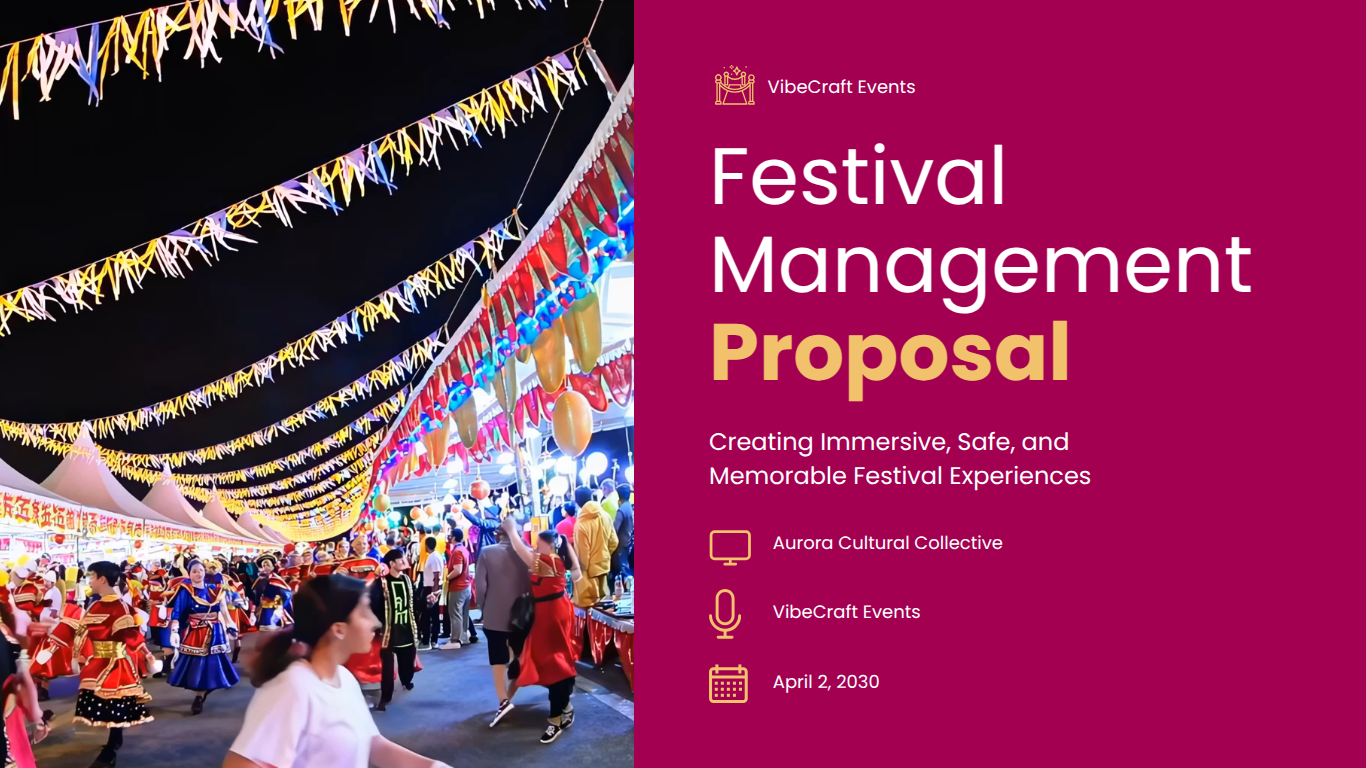 Festival Management Proposal Template