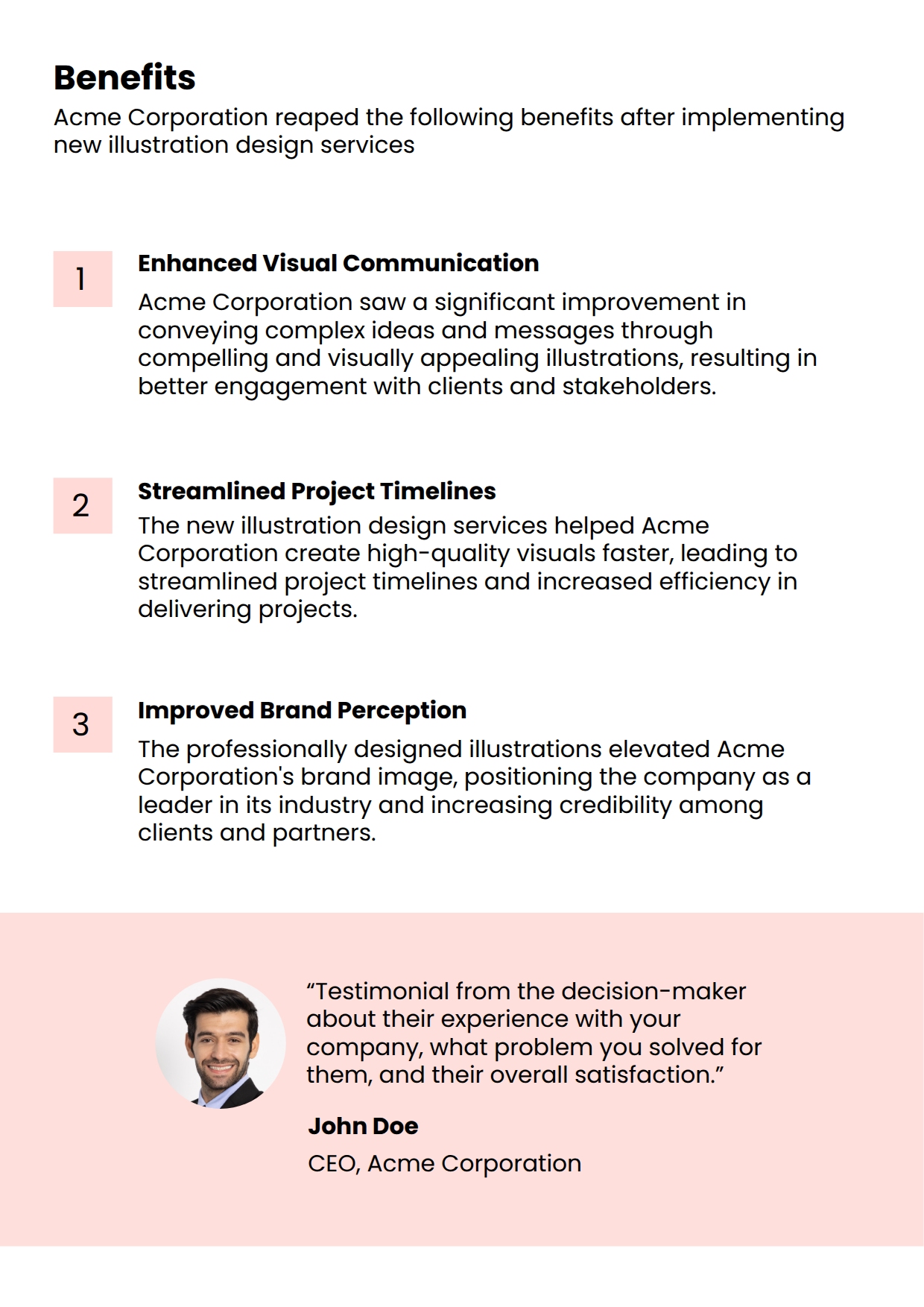 Illustration Case Study Template Benefits Chapter