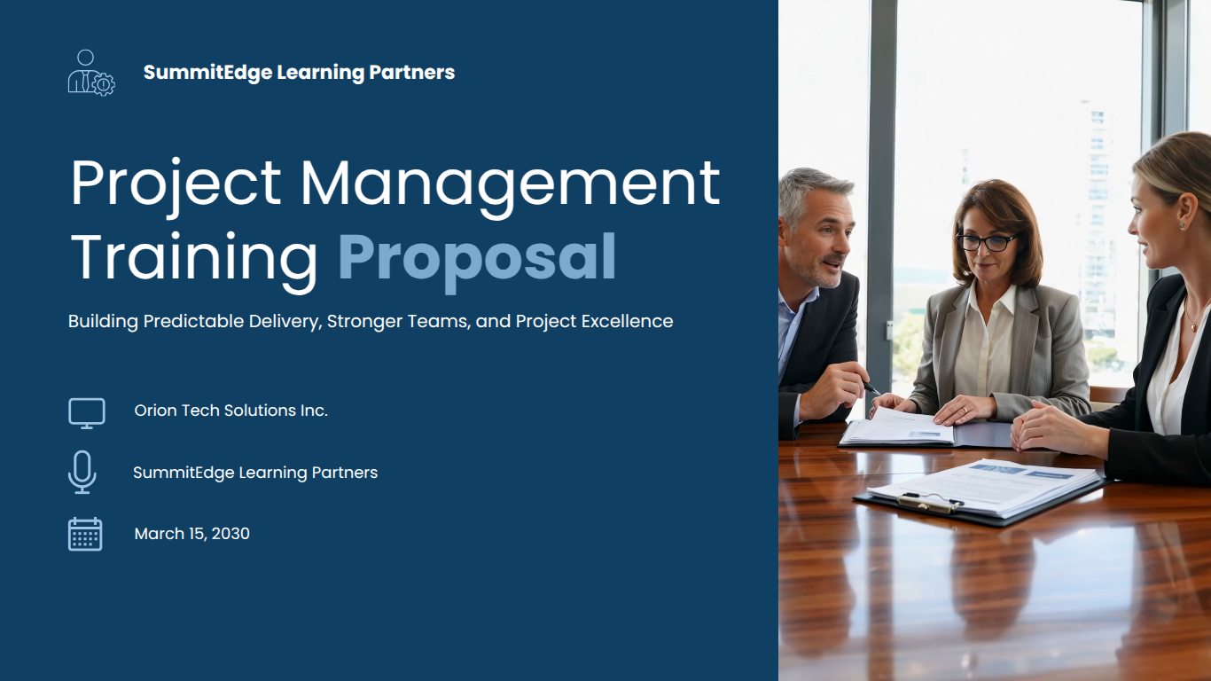 Project management training proposal