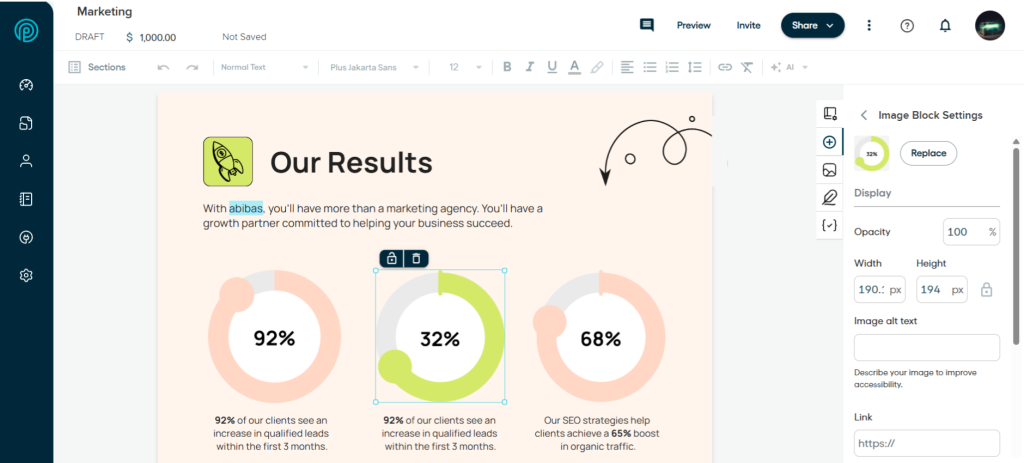 Proposal software for conslutants: Proposify