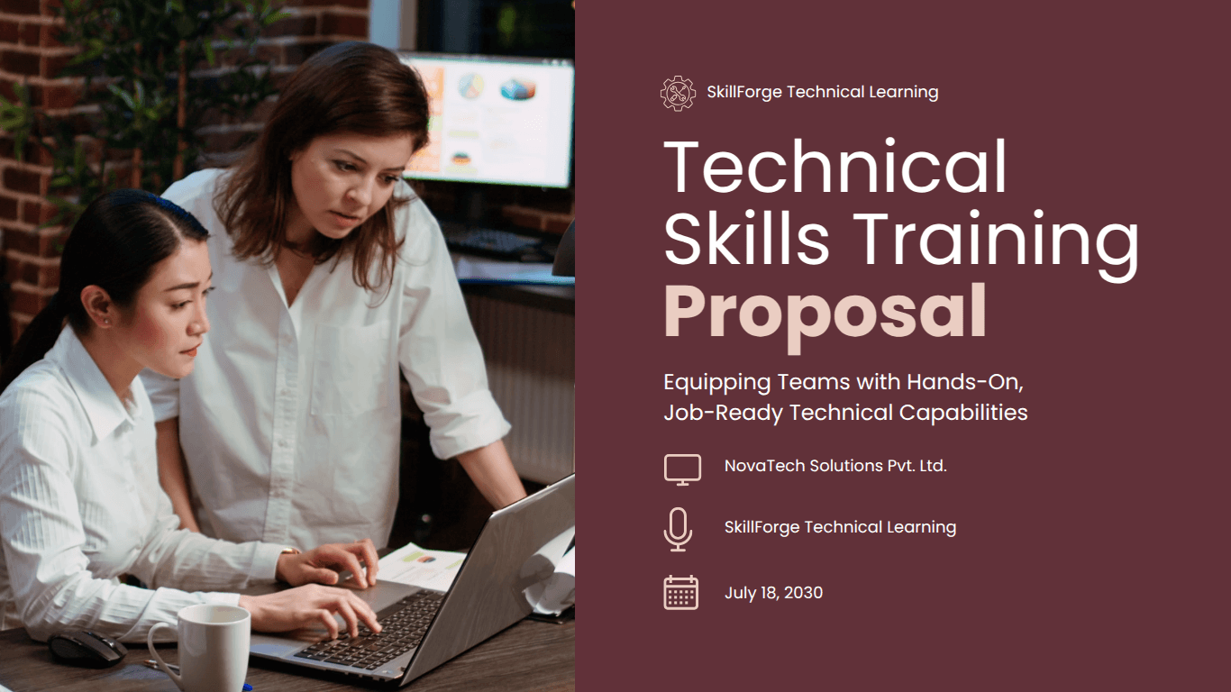 Technical skills training proposal template