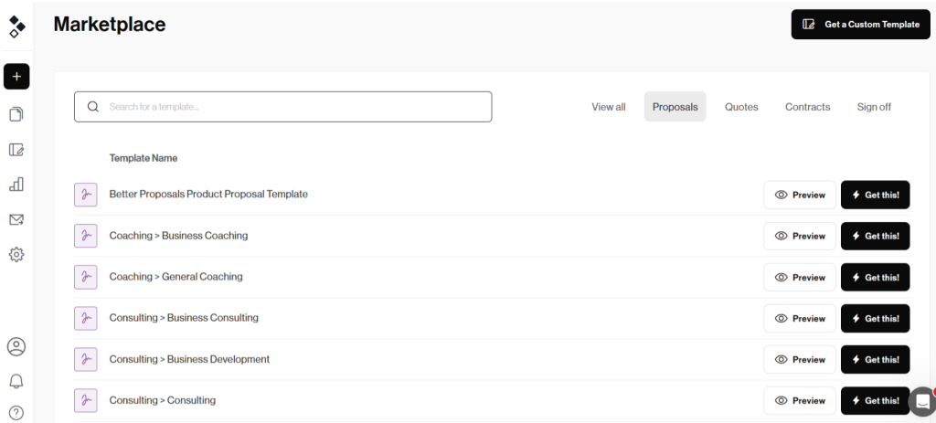 Better proposals templates