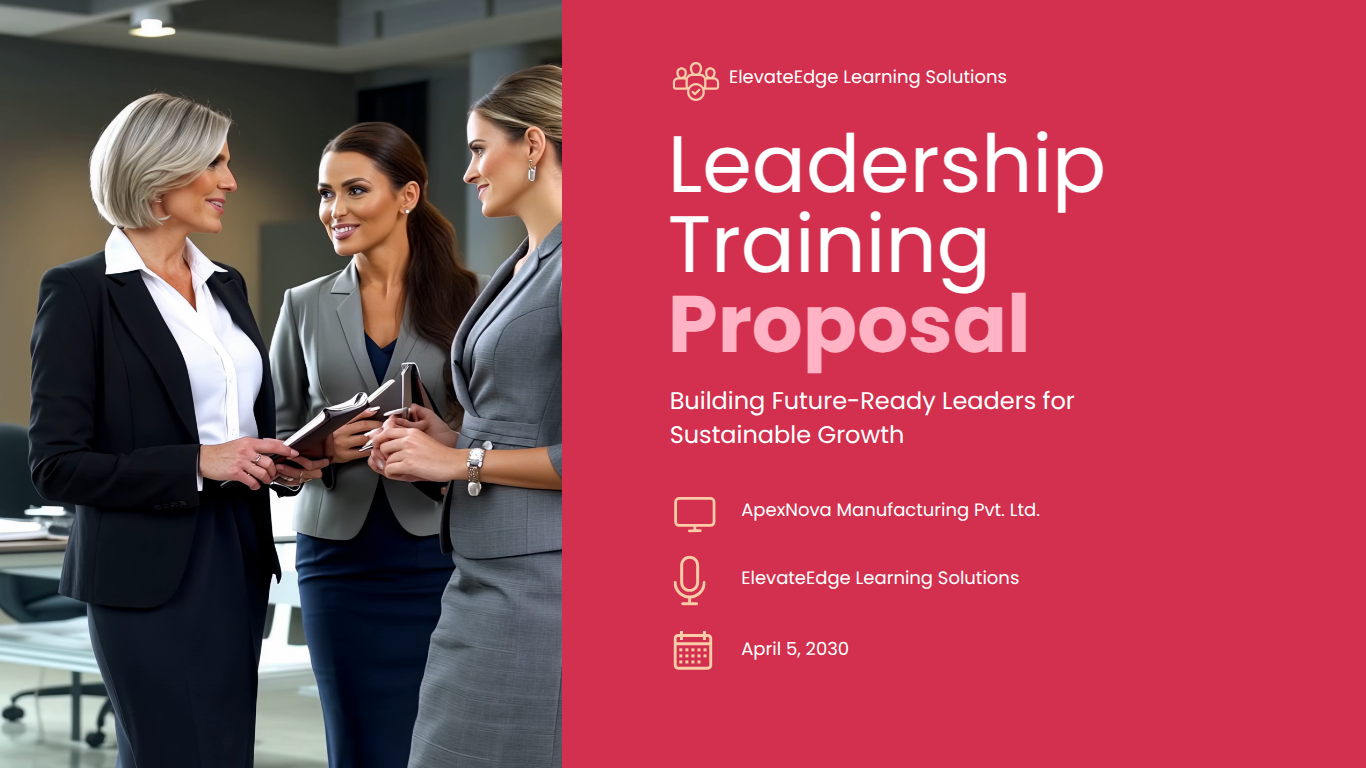 Leadership training proposal template