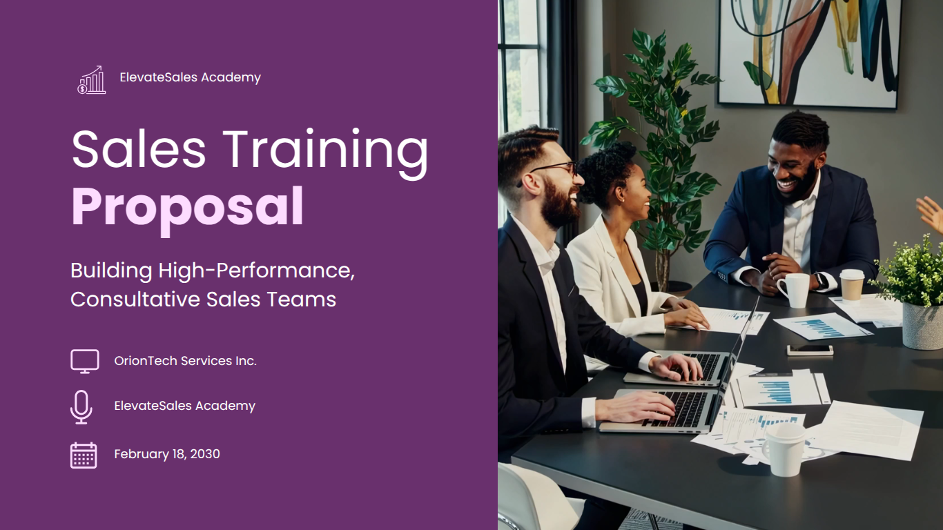 Sales Training Proposal Template