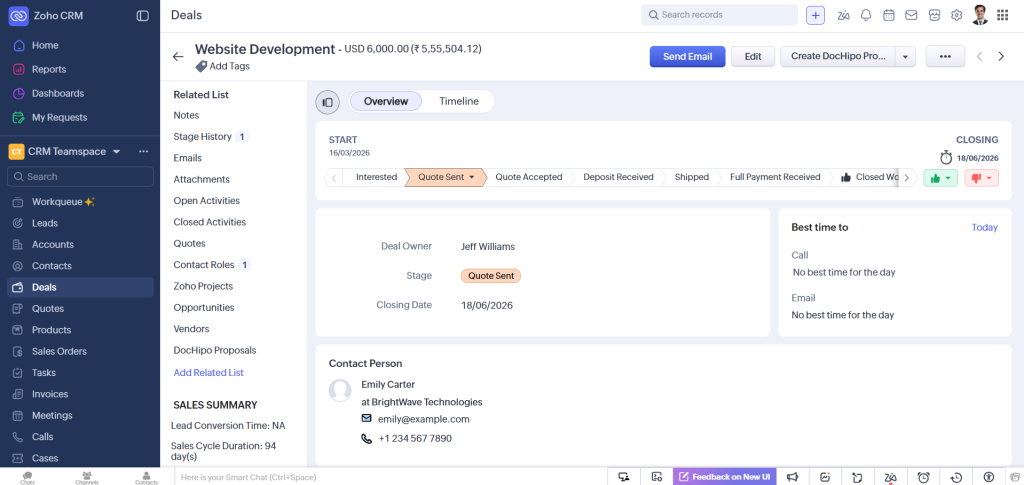 DocHipo Zoho CRM integrations