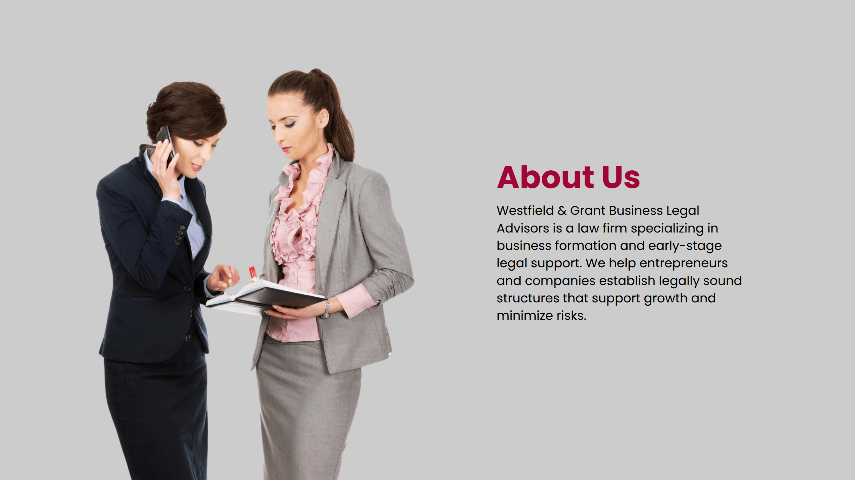 Business Formation Proposal Template with a Concise About Us section