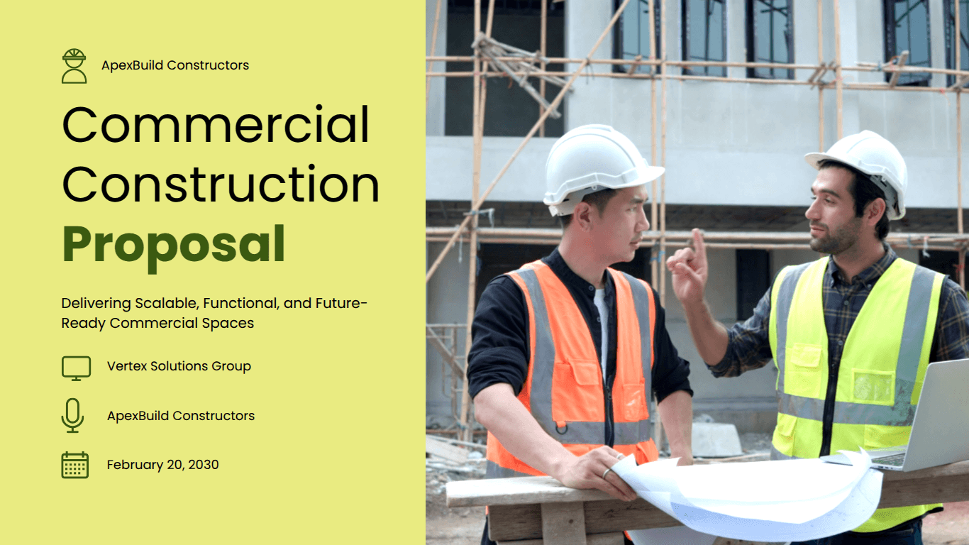 Construction proposal template