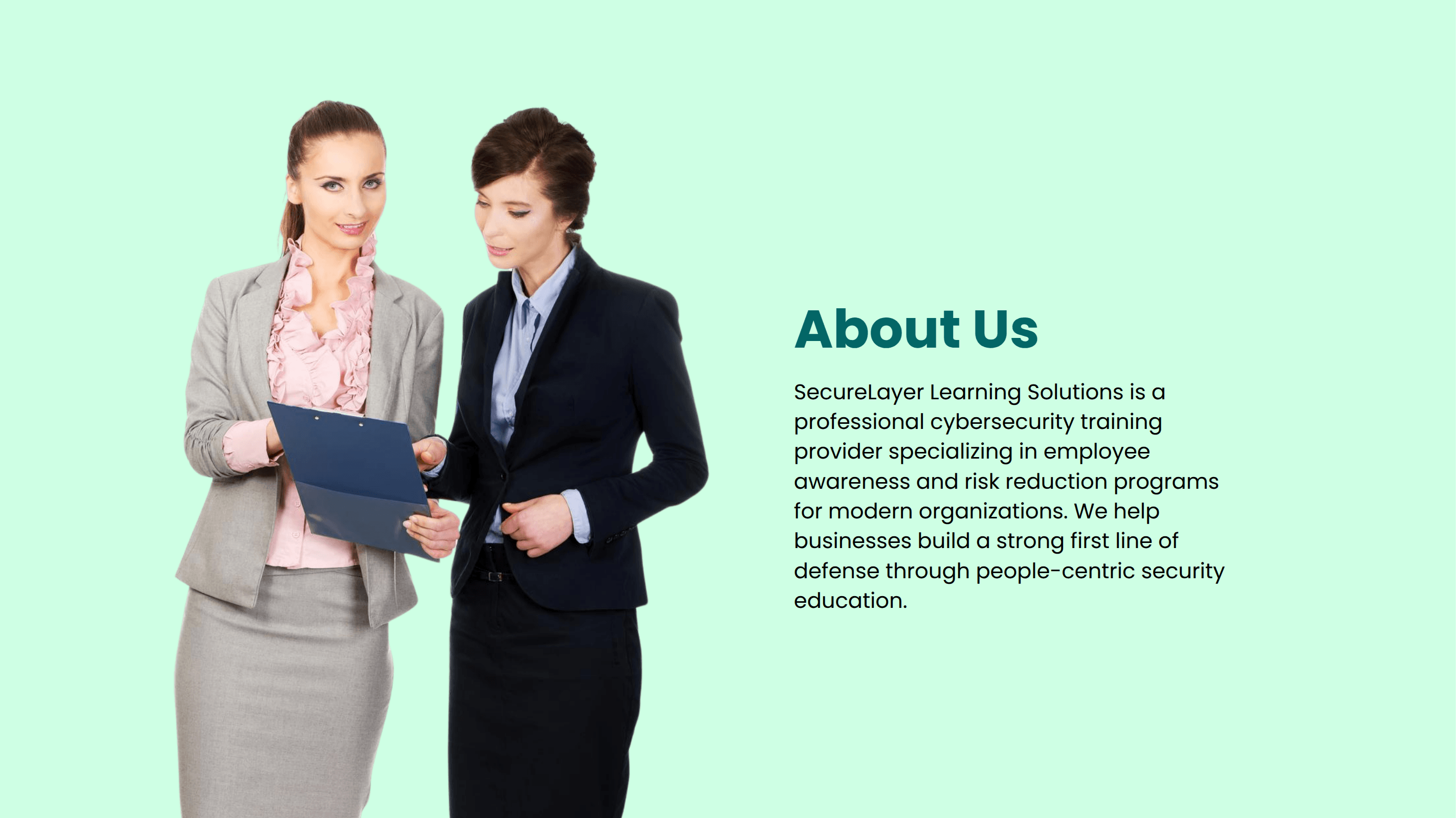 Cybersecurity Awareness Training Proposal Template with About the Company Section