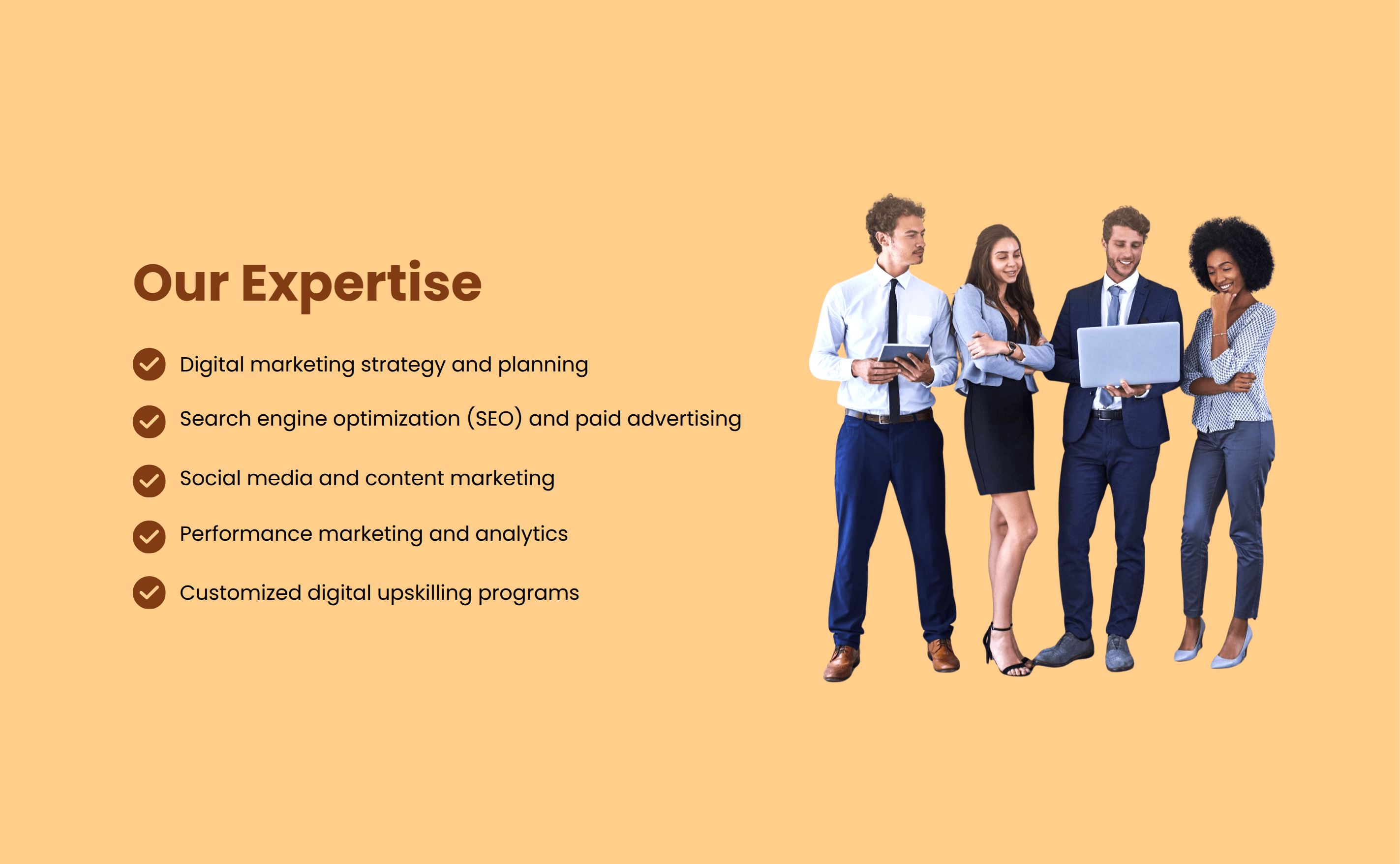 Digital Marketing Training Proposal Template with Company Expertise Section