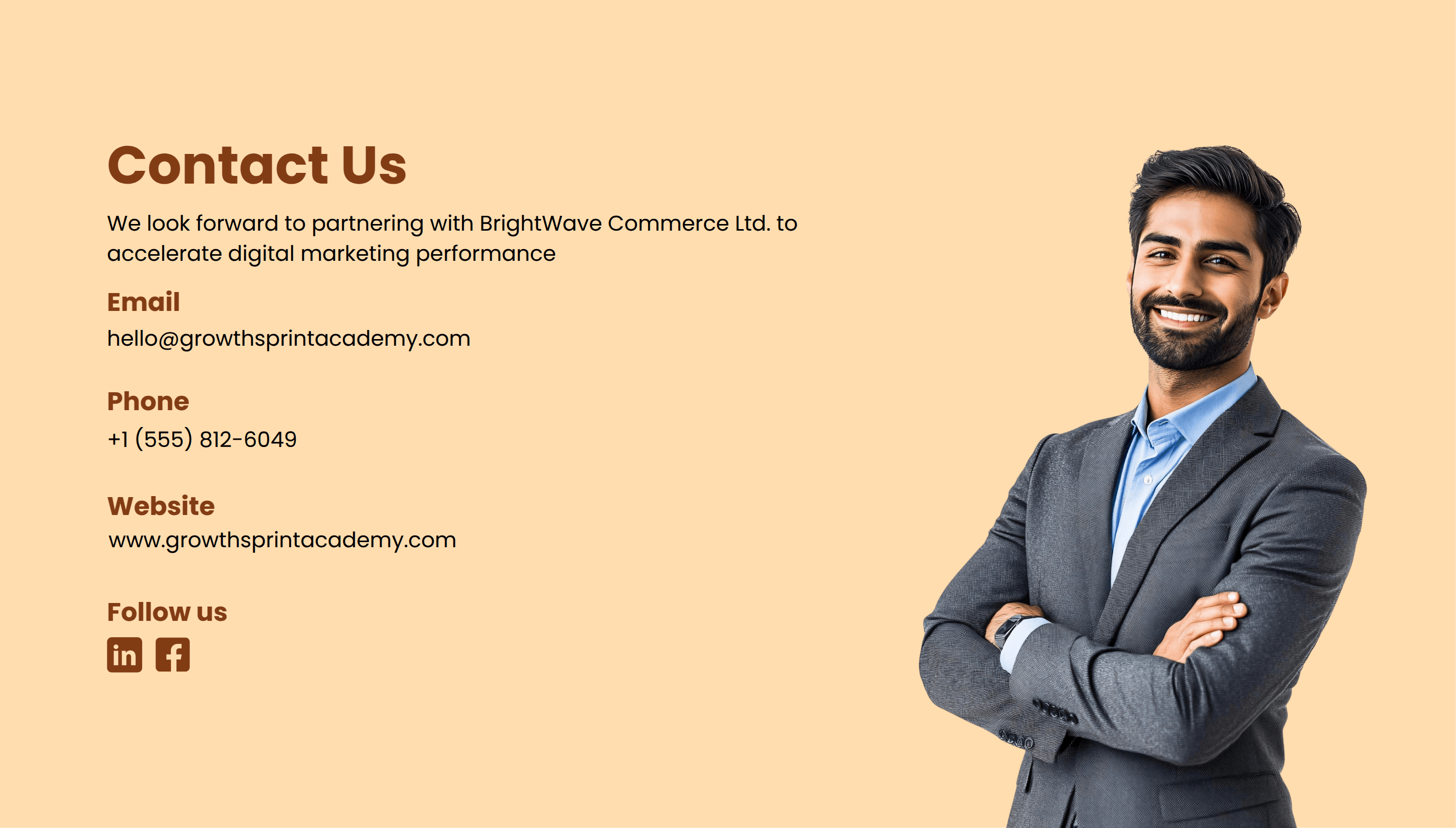 Digital Marketing Training Proposal with Contact Slide