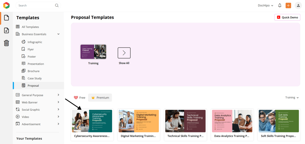 DocHipo Training Proposal Templates