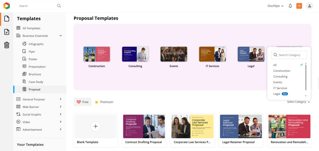 DocHipo proposal templates