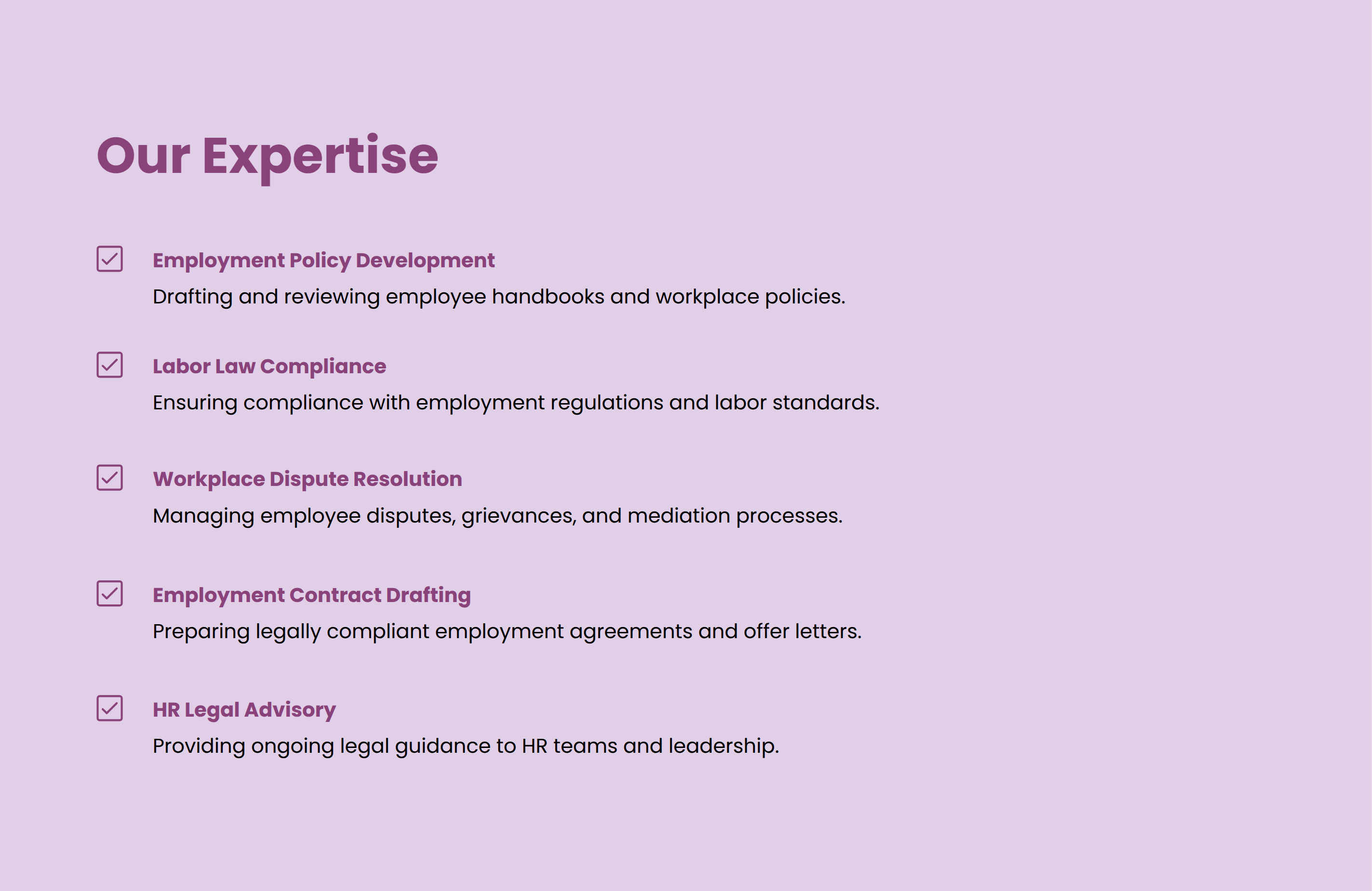 Employment Law Proposal Template with Legal Expertise Section