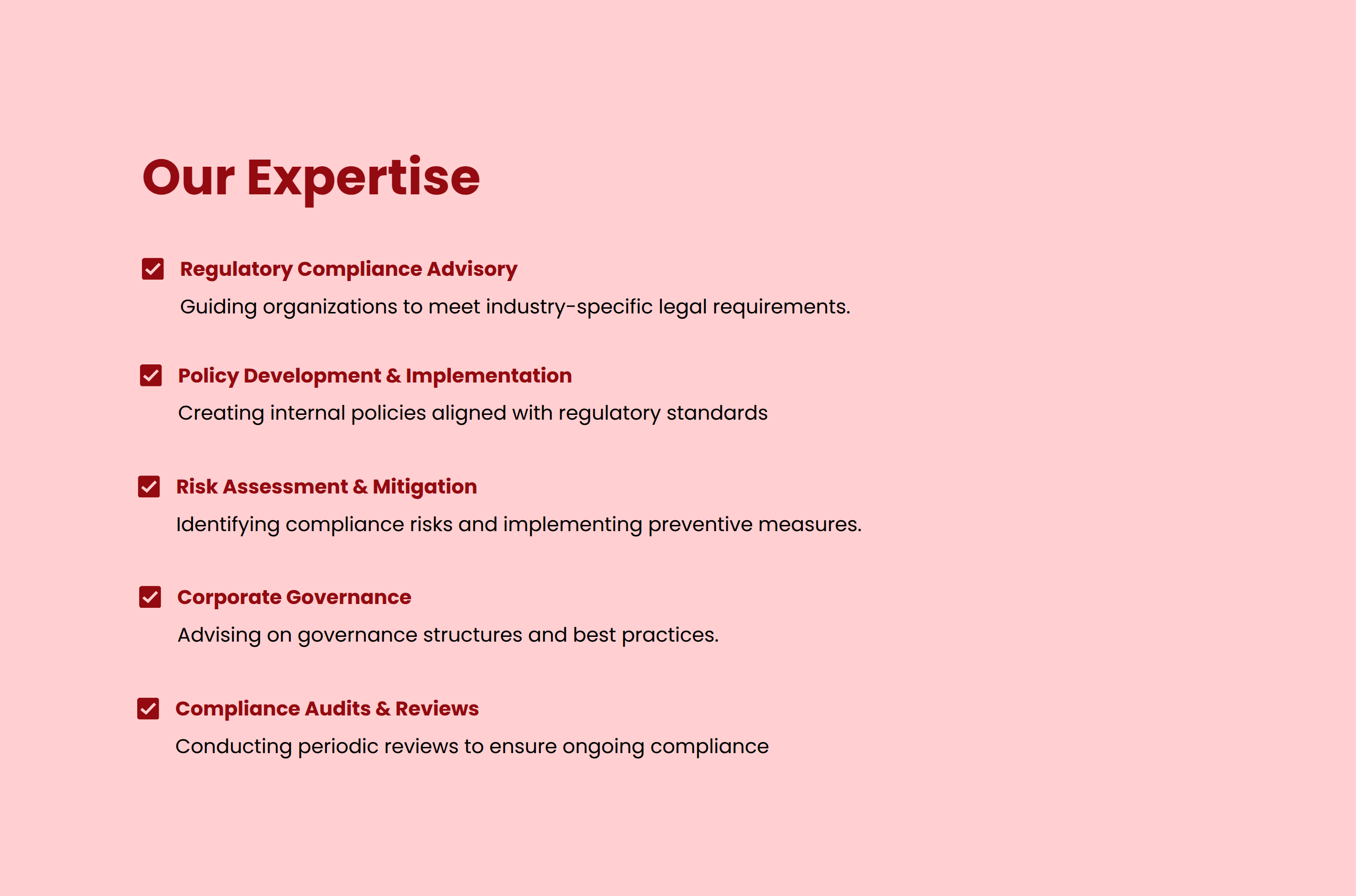 Expertise section