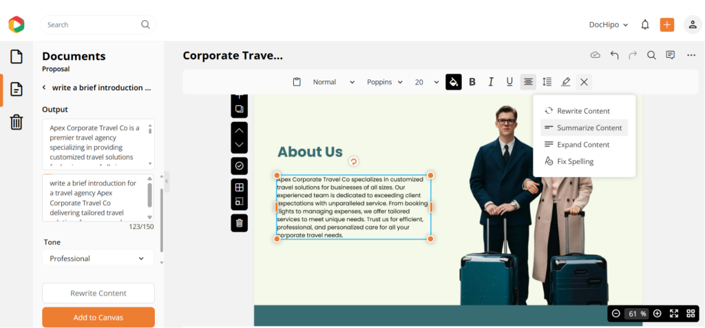 Qwilr vs pandaDoc vs DocHipo: DocHipo AI