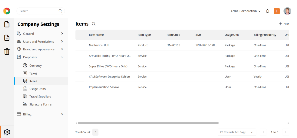 Qwilr vs pandaDoc vs DocHipo: DocHipo catalog
