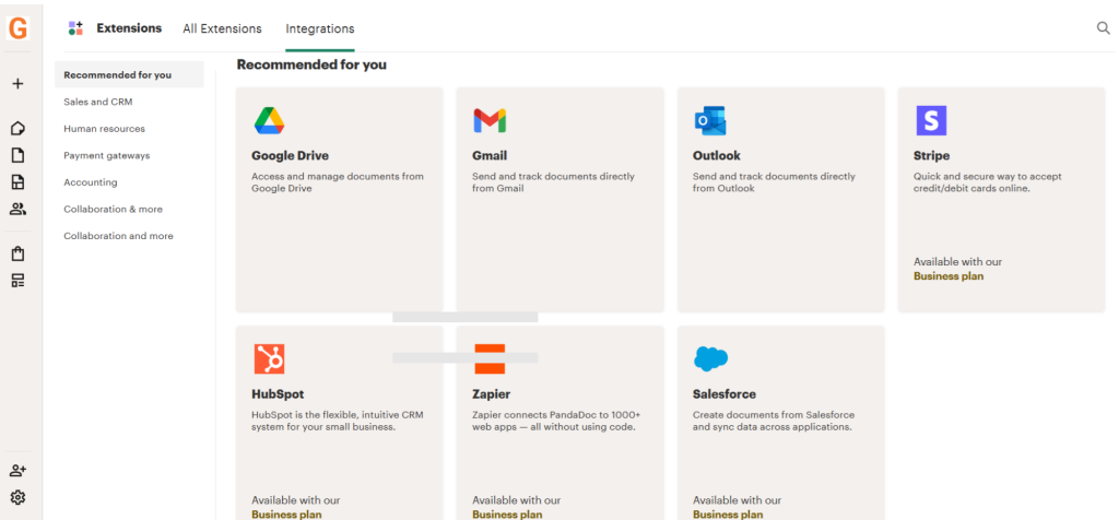PandaDoc integrations