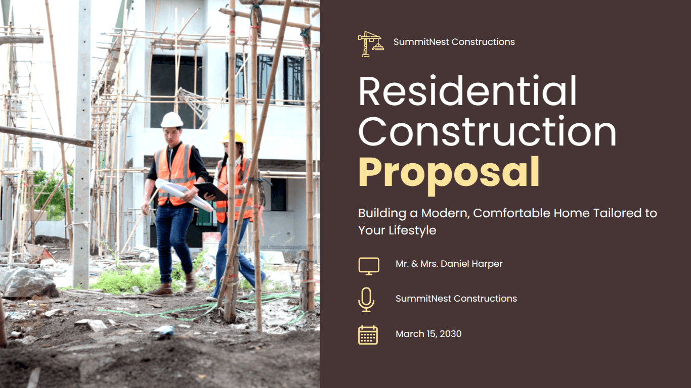 Construction proposal template