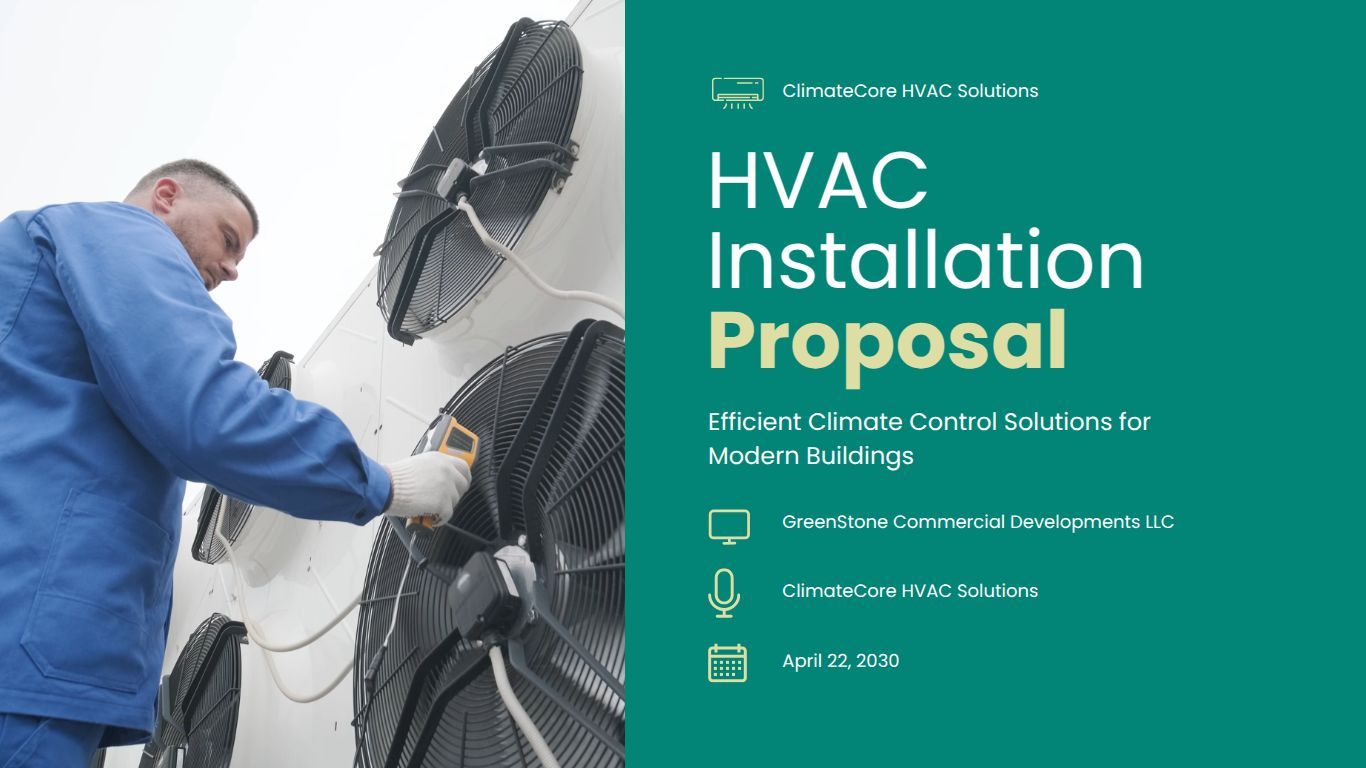 HVAC Installation Proposal Template for Projects