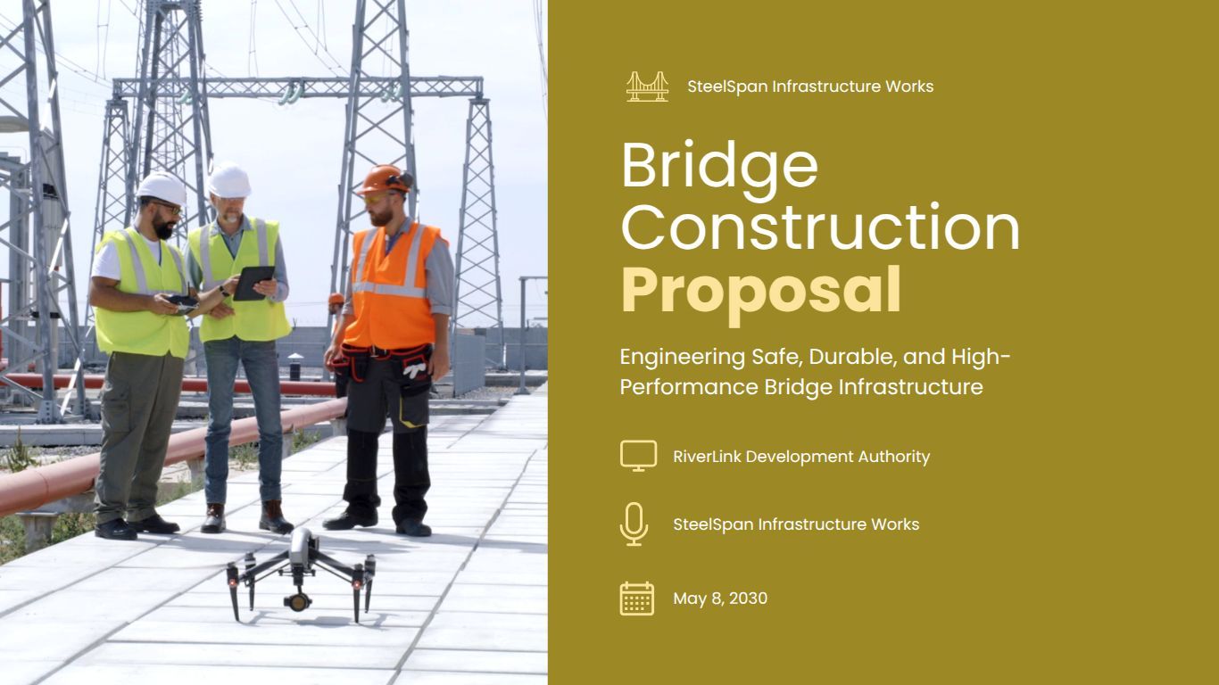 Bridge Construction Proposal Template for Projects