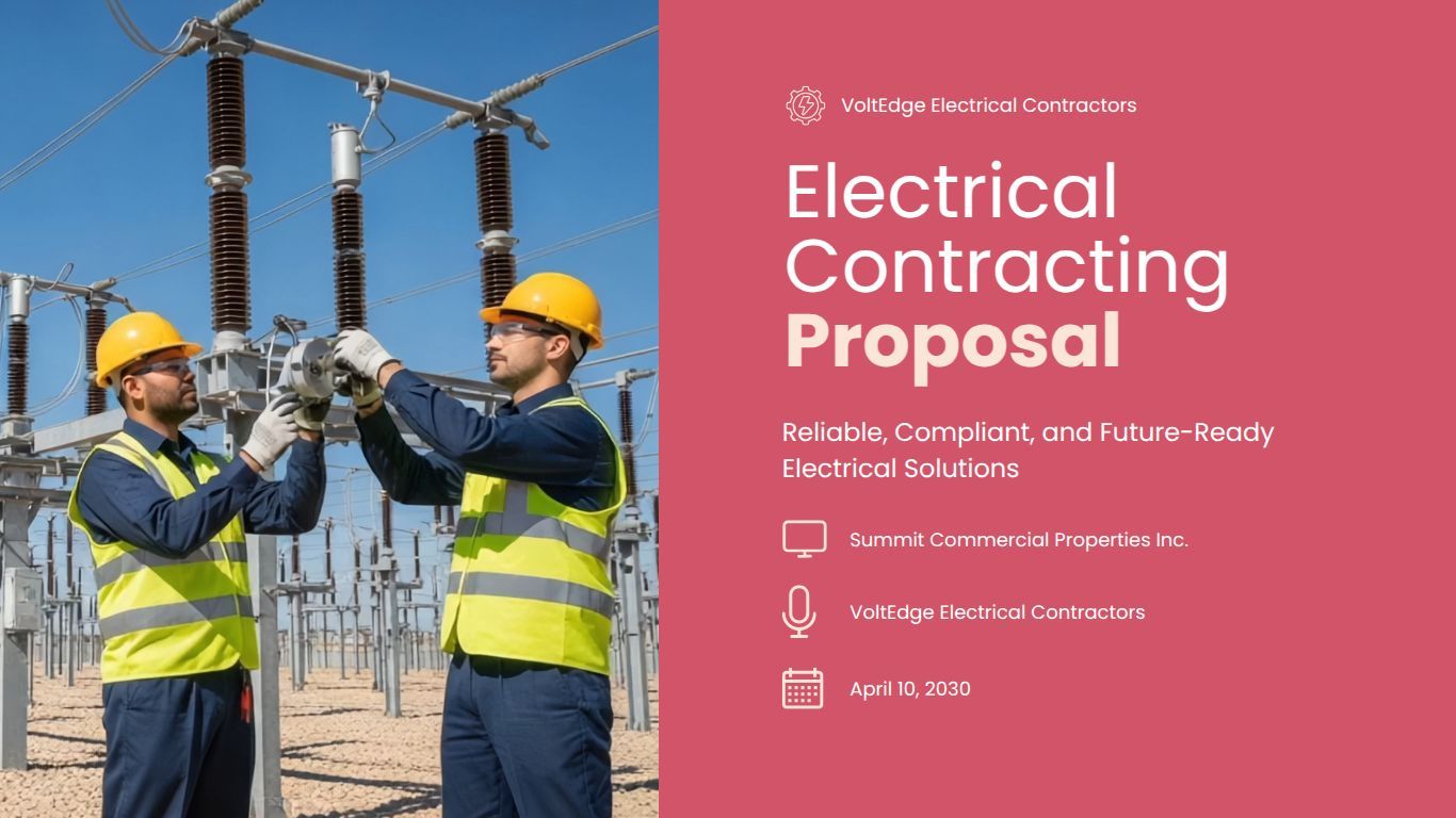 Electrical Contracting Proposal Template