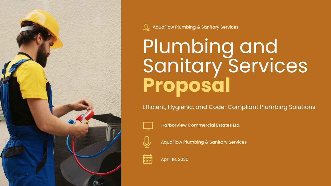 Plumbing and Sanitary Services Proposal Template